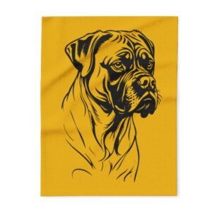 Boxer Fleece Blanket, Dog Lover Gift, Pet Keepsake, Home Decor, Warm Throw for Winter, Cabin or Dog-Themed Parties
