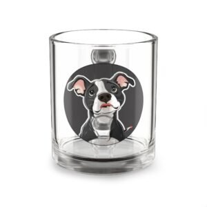 Glass Mug, Pet Lover's Gift, Cute Beverage Container, Dog-Themed Coffee Mug, Perfect for Dog Owners