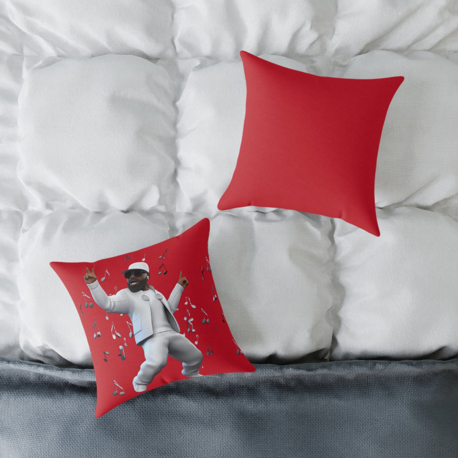 Music Man Cushion Square Poly Canvas Pillow - Image 4