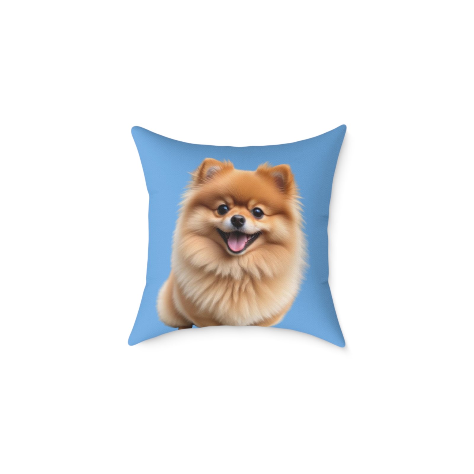 Pomeranian Dog Square Poly Canvas Pillow - Image 5