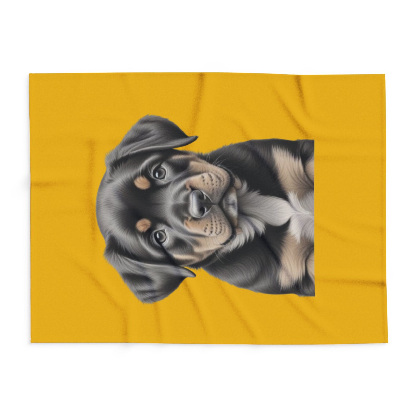 Rottweiller Puppy Arctic Fleece Blanket - Image 10