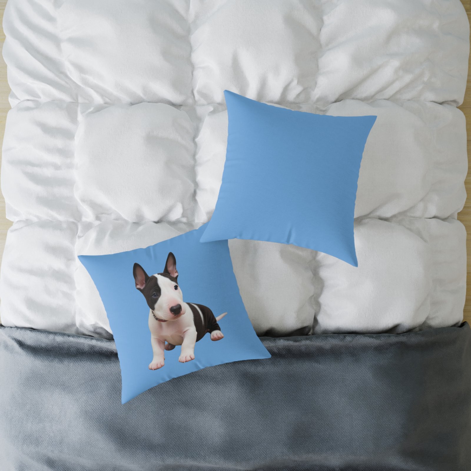 English Bull Terrier Square Poly Canvas Pillow - Image 12