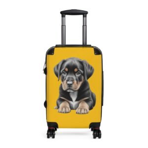 Rottweiler Puppy Design Suitcase - Pet Lovers' Travel Luggage
