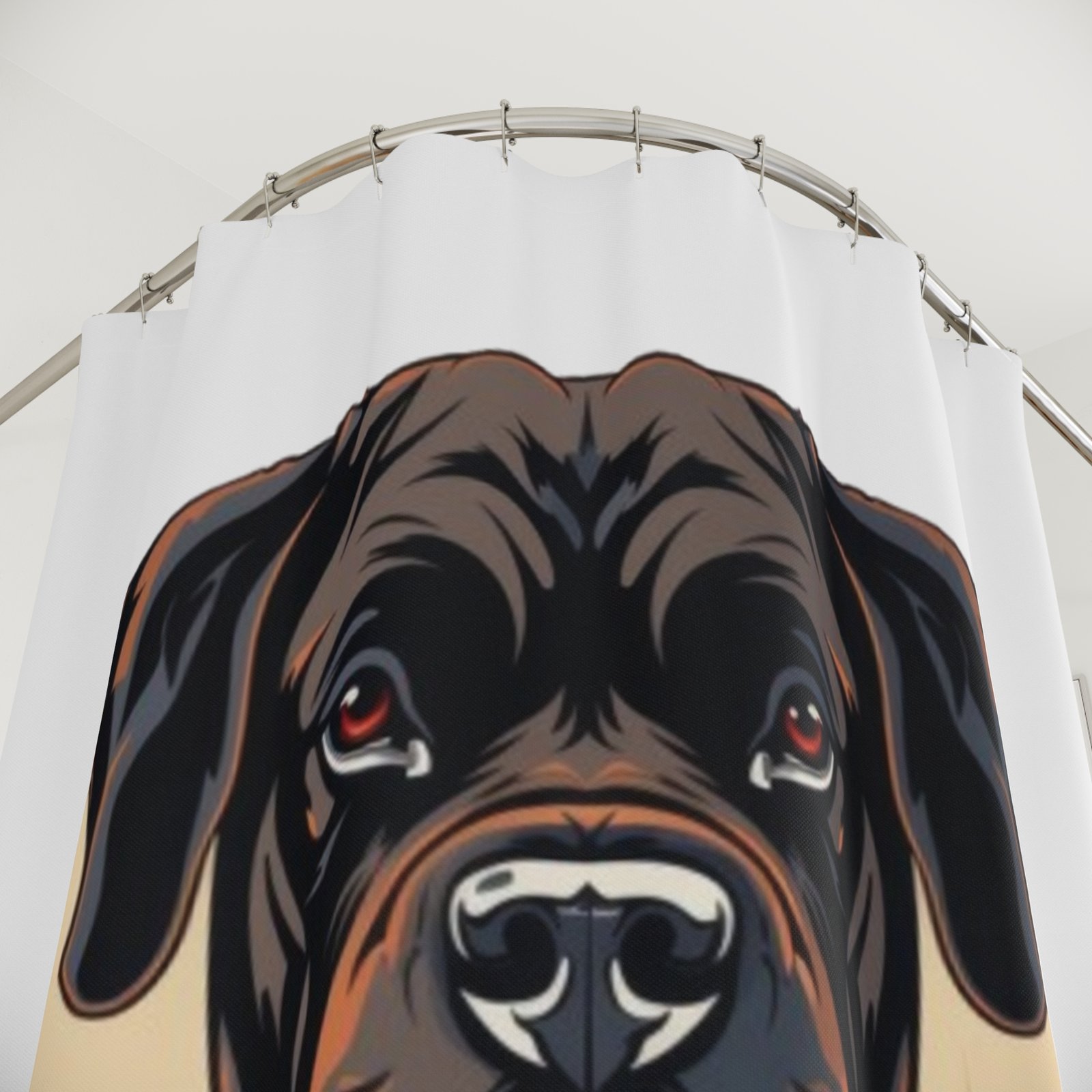 Dog Lover Funny Shower Curtain | Cozy Pet Decor, Dog Lover Gift, Rustic Bathroom Accessory, Home Decoration - Image 2