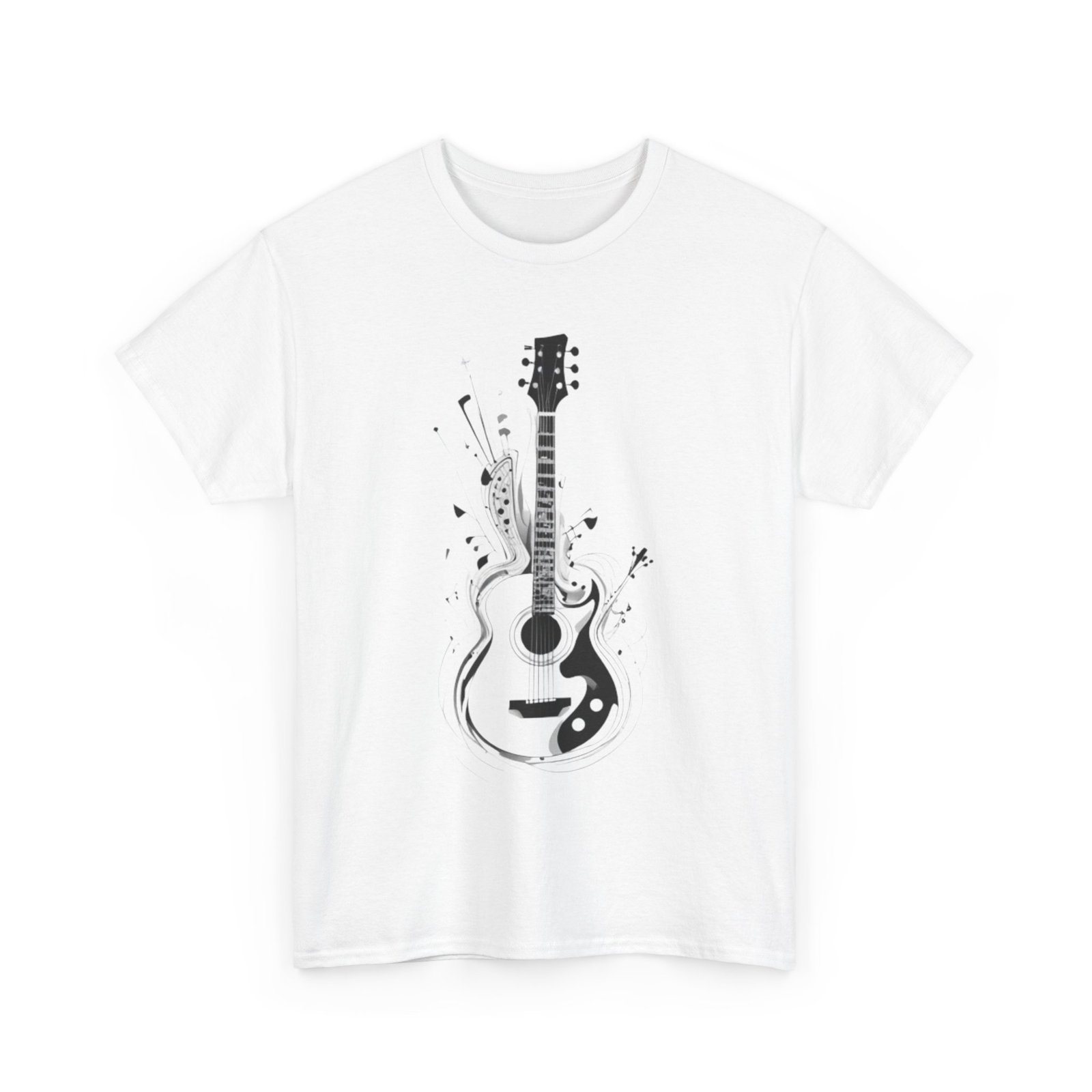 Guitar Music Unisex Heavy Cotton Tee - Image 3