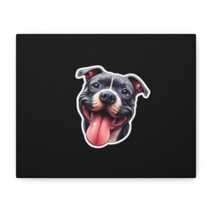 Bull Terrier Dog Canvas Art - 1.25" Stretched Matte Print for Pet Lovers