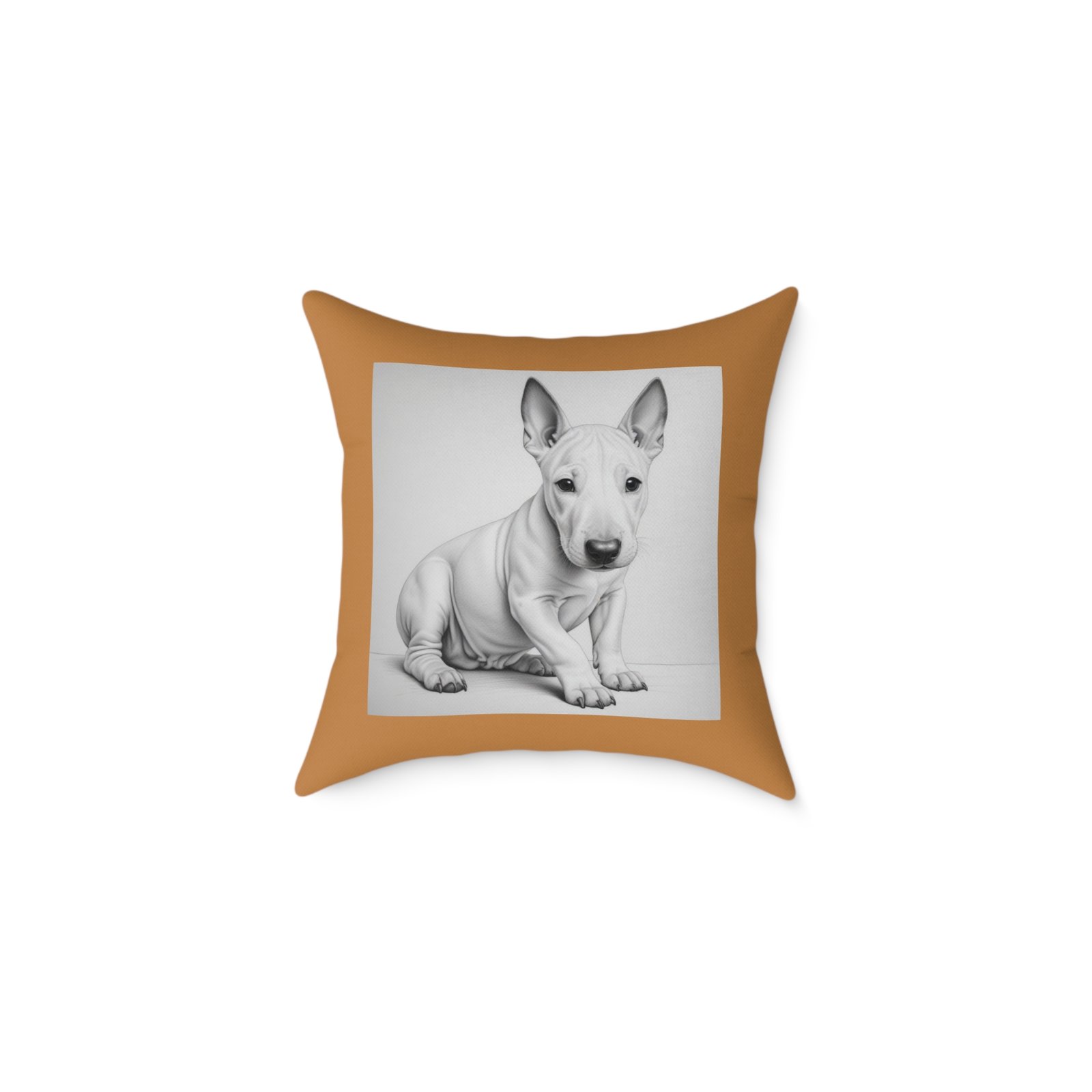 English Bull Terrier Square Poly Canvas Pillow - Image 5