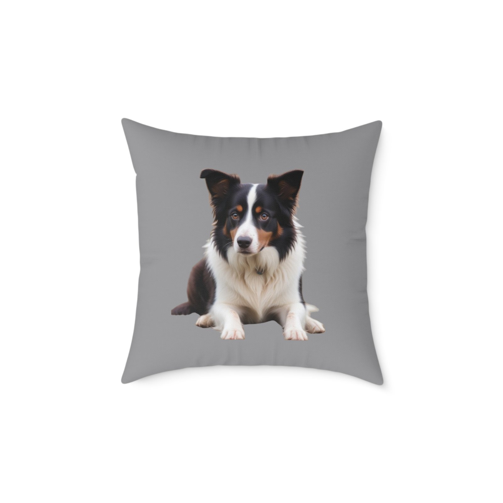 Border Collie Dog Pet Puppy Cushion 08 Square Poly Canvas Pillow 08 - Image 9