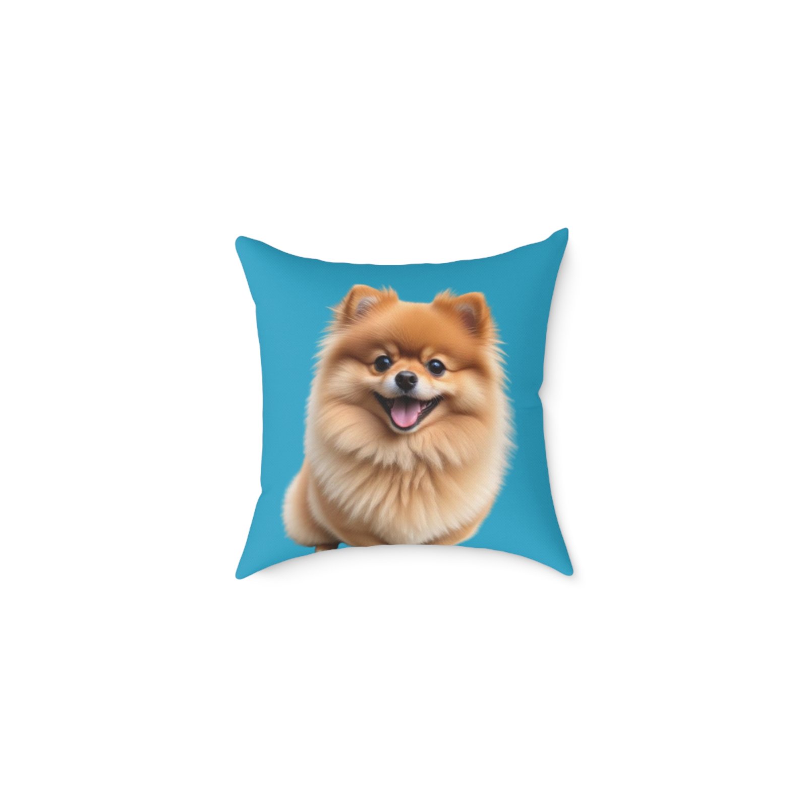 Pomeranian Dog Square Poly Canvas Pillow