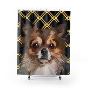 Pomeranian Charming Dog Shower Curtain | Cozy Pet Decor, Dog Lover Gift, Rustic Bathroom Accessory, Home Decoration