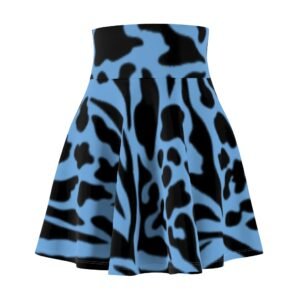 Zebra Print Women's Skater Skirt - Boho Chic Style for Spring & Summer
