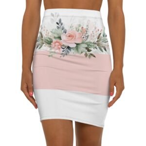 Elegant Floral Mid-Waist Pencil Skirt for Women - Perfect for Work or Casual Outings