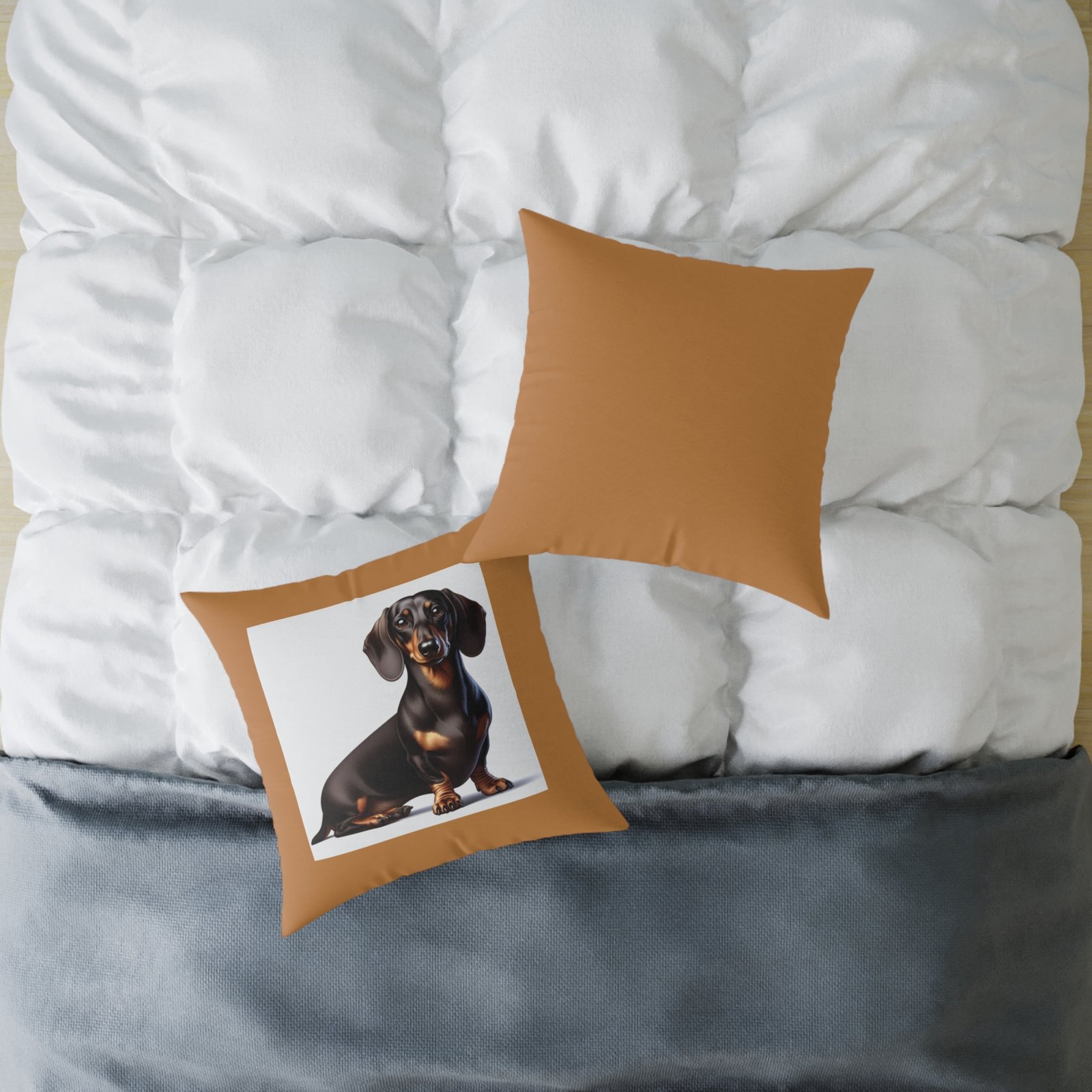 Dachund Dog Pet Puppy Cishion 08 Square Poly Canvas Pillow 08 - Image 12