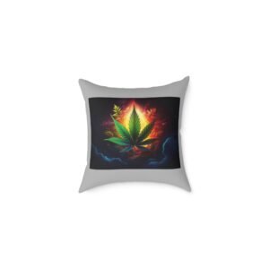 Weed Square Poly Canvas Pillow