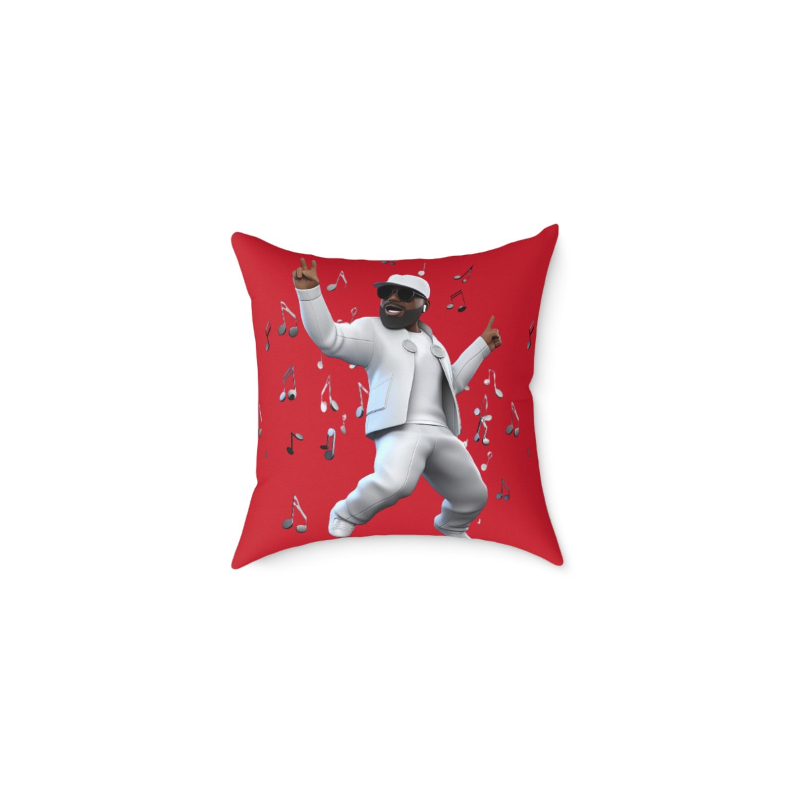 Music Man Cushion Square Poly Canvas Pillow