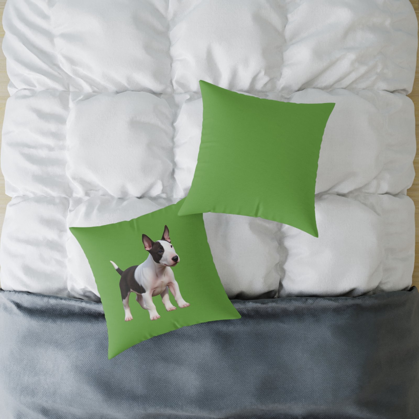 English Bull Terrier Square Poly Canvas Pillow - Image 12