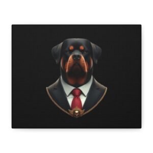 Rottweiller Dog Canvas Art - 1.25" Stretched Matte Print for Pet Lovers