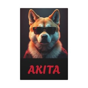 Akita Dog Canvas Art Wraps - Stylish Home Decor, Pet Lover Gift, Dog-Themed Wall Art, Animal Lover Decor, Unique Gift Idea