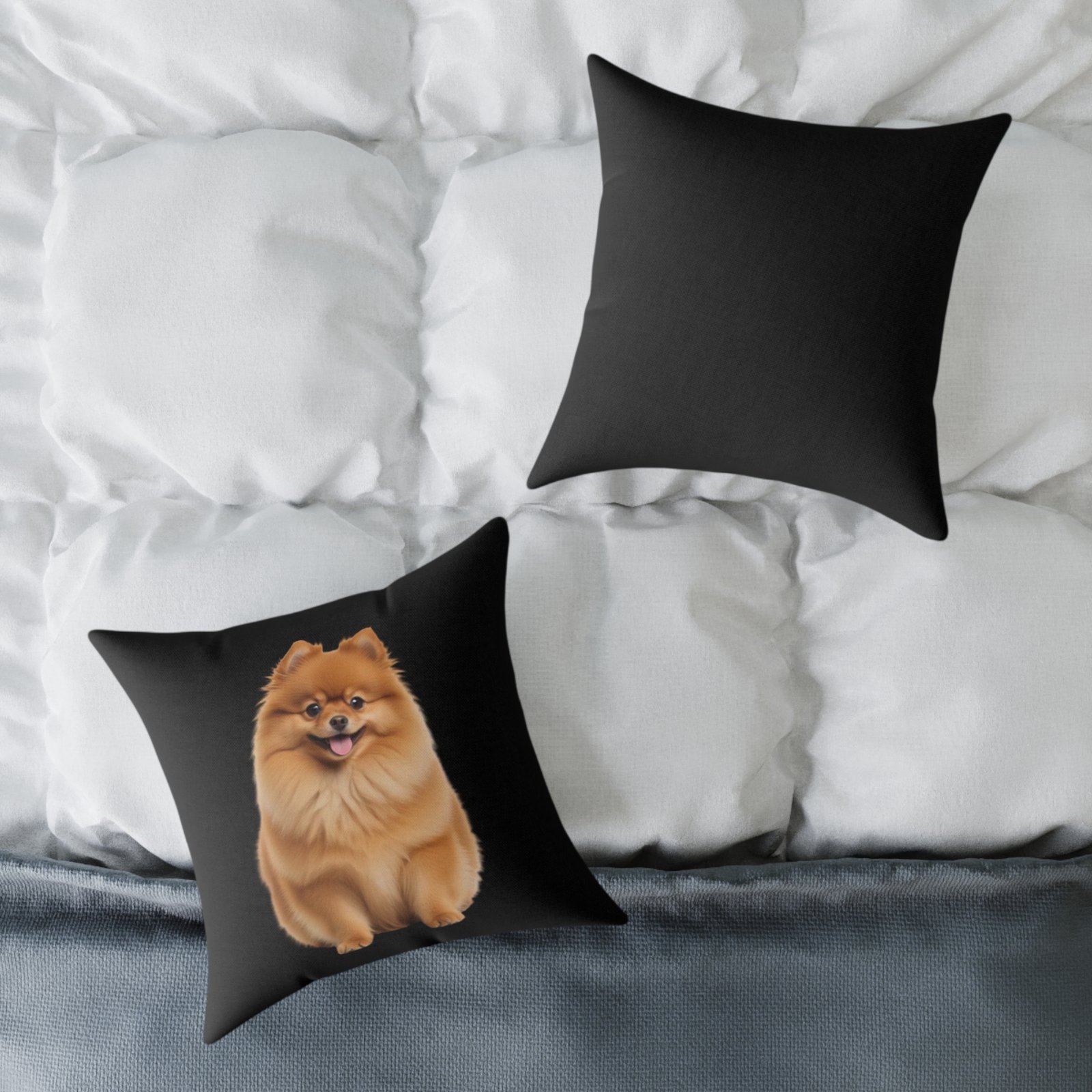 Pomeranian Dog Square Poly Canvas Pillow - Image 8