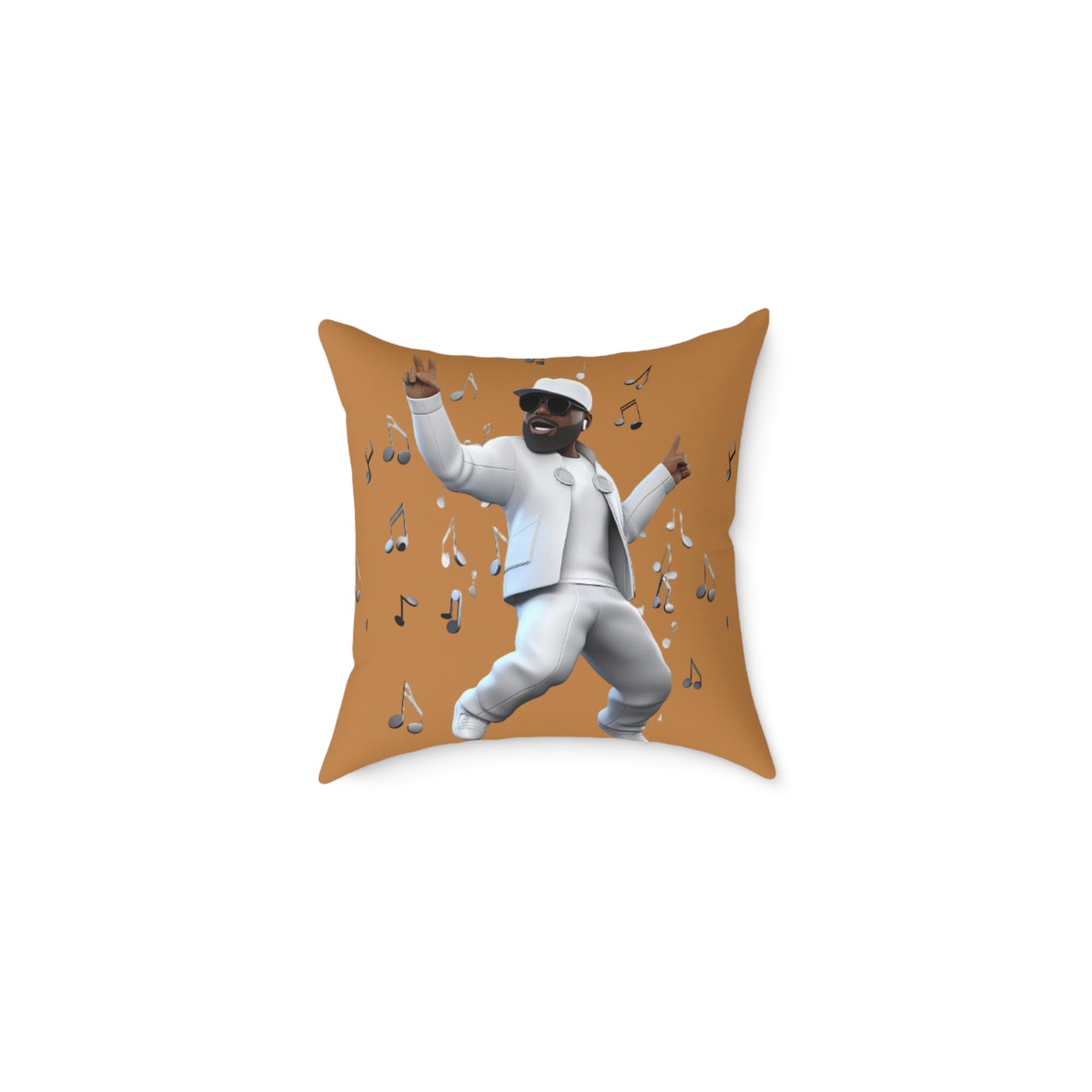 Music Man Cushion Square Poly Canvas Pillow