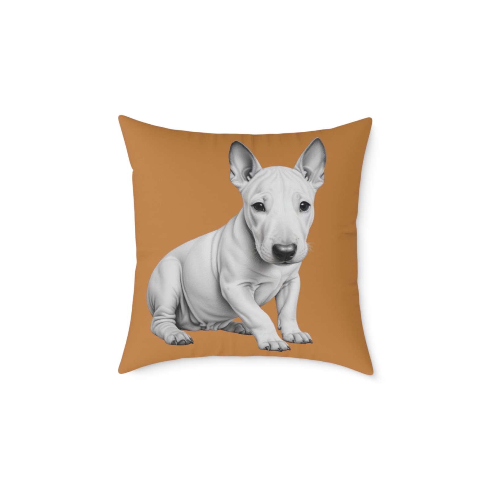 English Bull Terrier Square Poly Canvas Pillow - Image 9