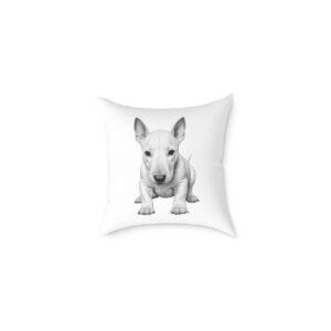 English Bull Terrier Square Poly Canvas Pillow