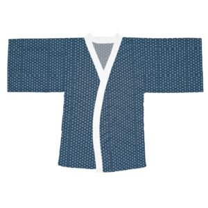 Oriental Stylish Long Sleeve Kimono Robe with Unique Print - Perfect for Relaxation and Home Spa Days