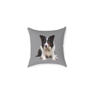 Border Collie Dog Pet Puppy Cushion 08  Square Poly Canvas Pillow 08