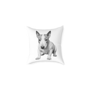 English Bull Terrier Square Poly Canvas Pillow