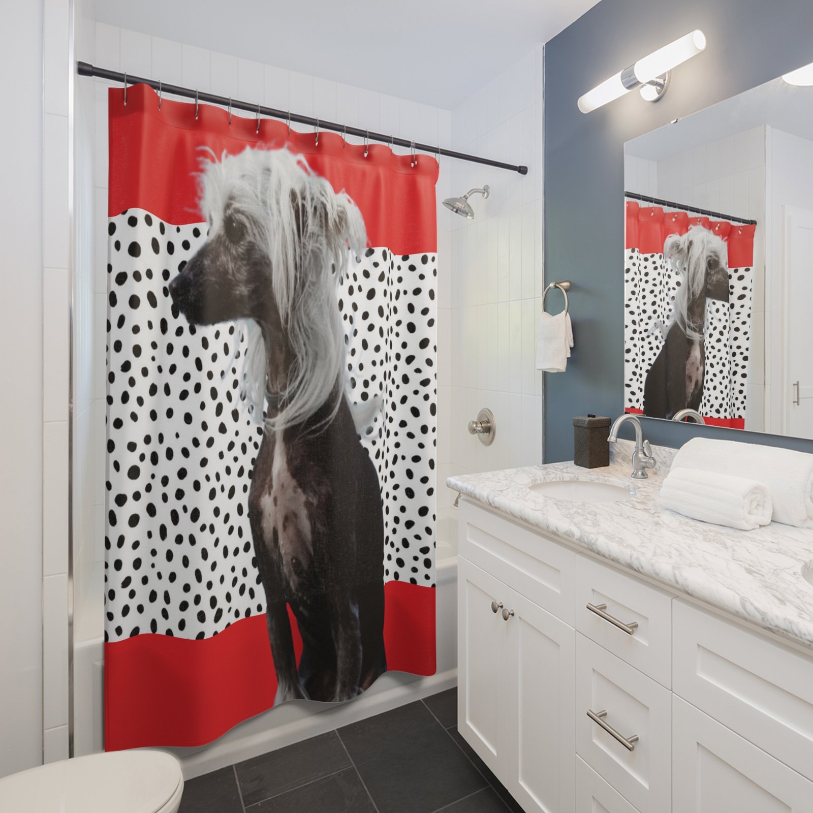 Dog Lover Funny Shower Curtain | Cozy Pet Decor, Dog Lover Gift, Rustic Bathroom Accessory, Home Decoration - Image 3