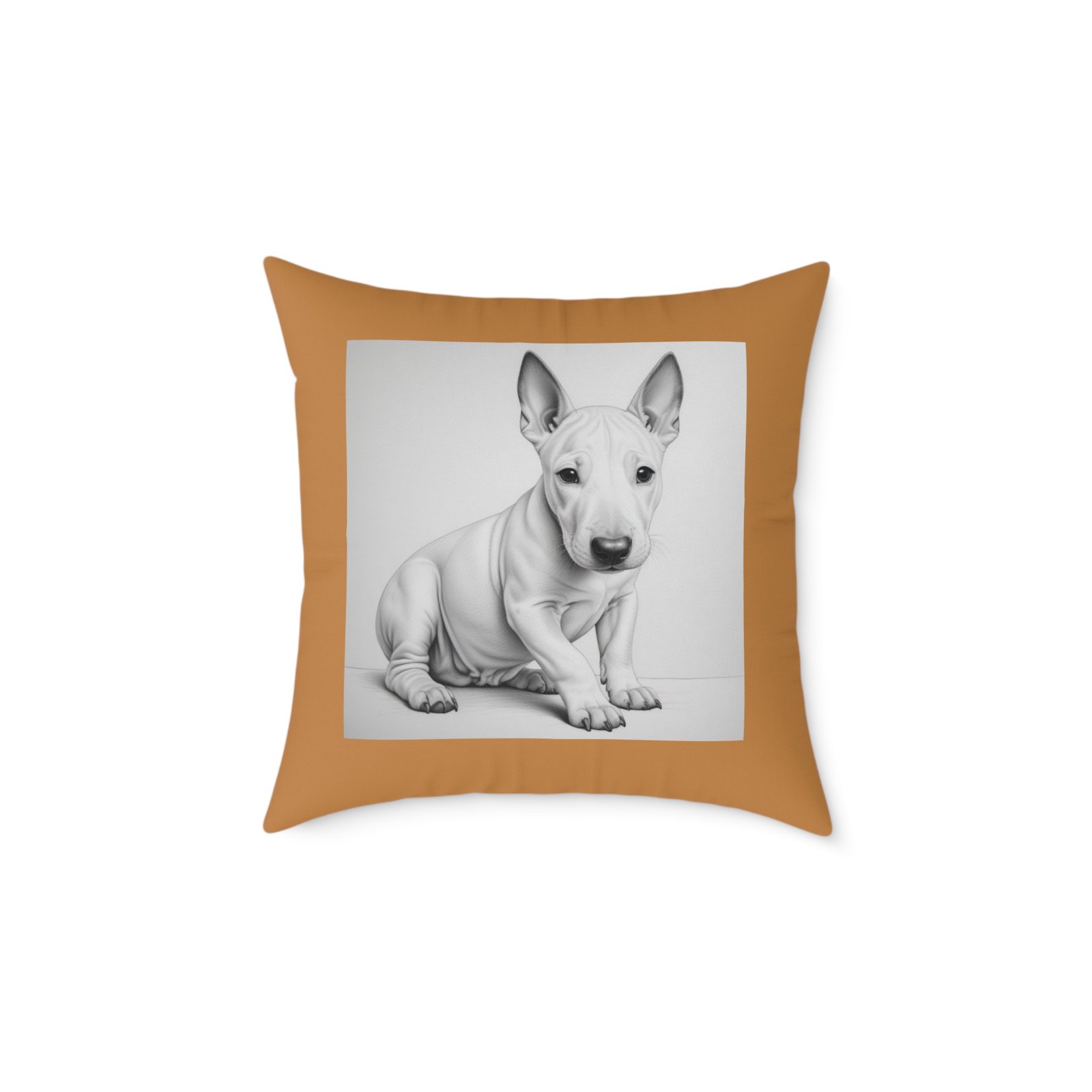 English Bull Terrier Square Poly Canvas Pillow - Image 9