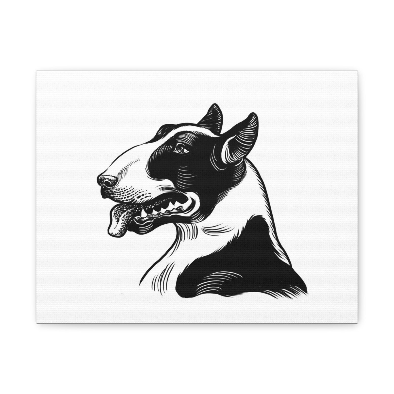 English Bull Terrier Dog Canvas Art - 1.25" Stretched Matte Print for Pet Lovers - Image 9