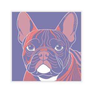 Frenchie Dog Lover Kiss-Cut Stickers, Pet Lover Decor, Laptop Decals, Car Stickers, Animal Graphics, Gift for Dog Owners
