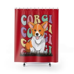 Corgi Dog Lover Funny Shower Curtain | Cozy Pet Decor, Dog Lover Gift, Rustic Bathroom Accessory, Home Decoration