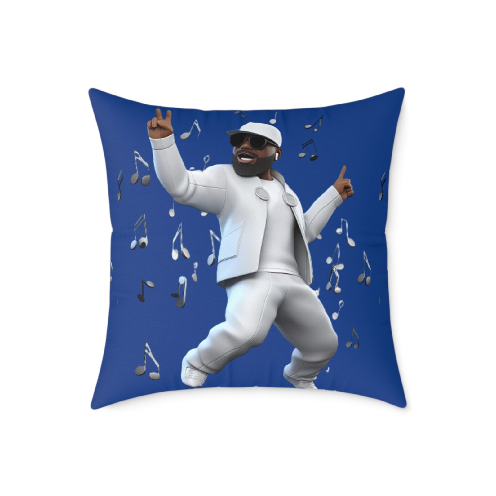 Music Man Cushion Square Poly Canvas Pillow - Image 13
