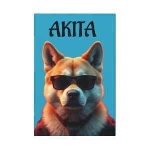 Japanese Akita Dog Canvas Art Wraps - Stylish Home Decor, Pet Lover Gift, Dog-Themed Wall Art, Animal Lover Decor, Unique Gift Idea