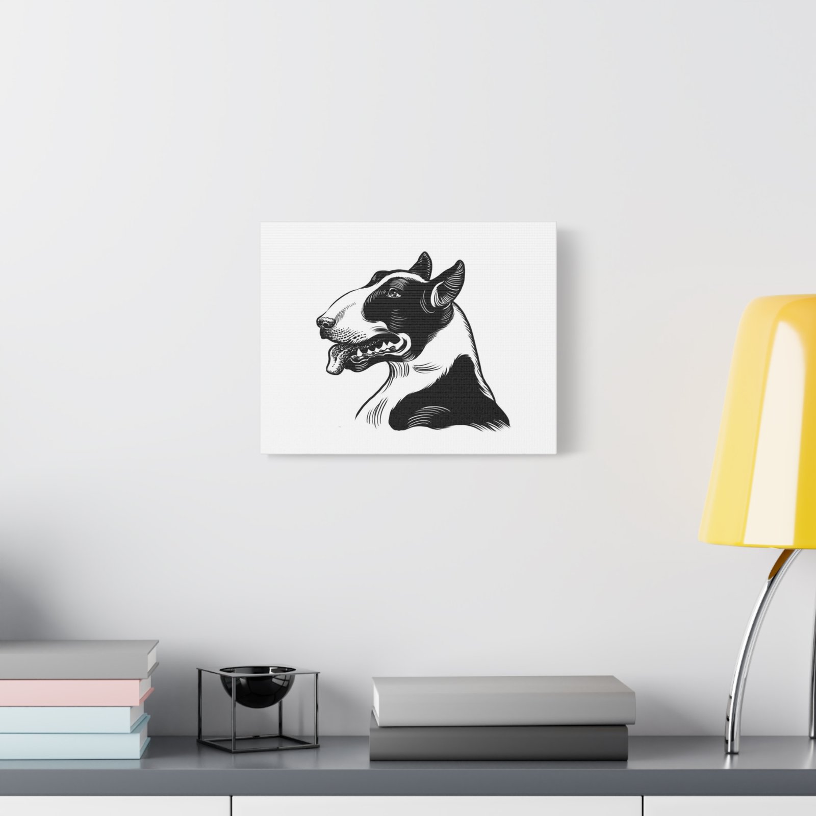 English Bull Terrier Dog Canvas Art - 1.25" Stretched Matte Print for Pet Lovers - Image 11