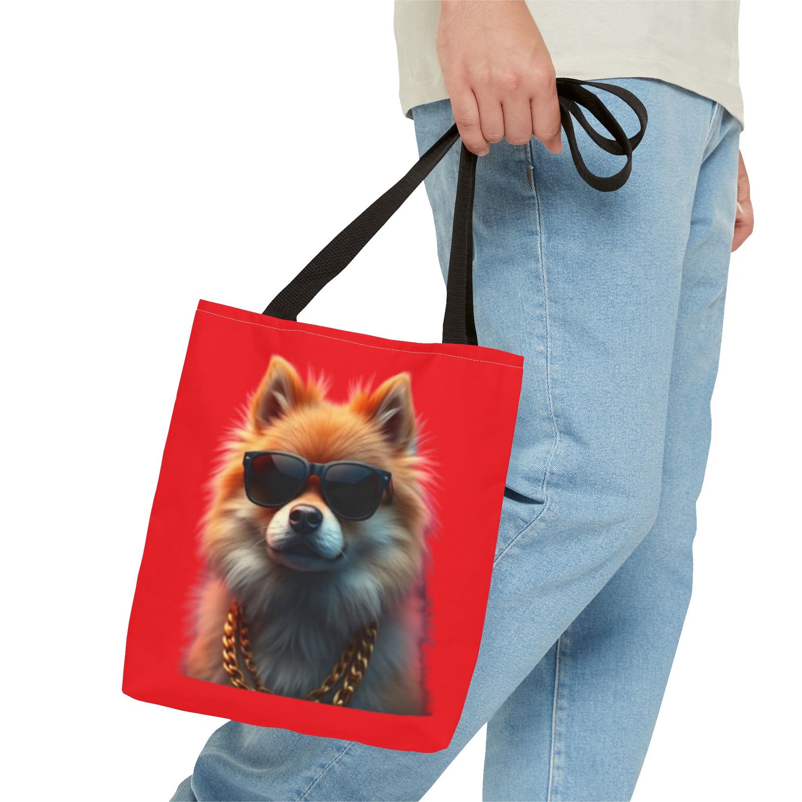 Pomeranian Stylish Dog Tote Bag, Trendy Pet Lover Gift, Funky Beach Bag, Cute Tote for Dog Owners, Fun Shopping Bag - Image 3