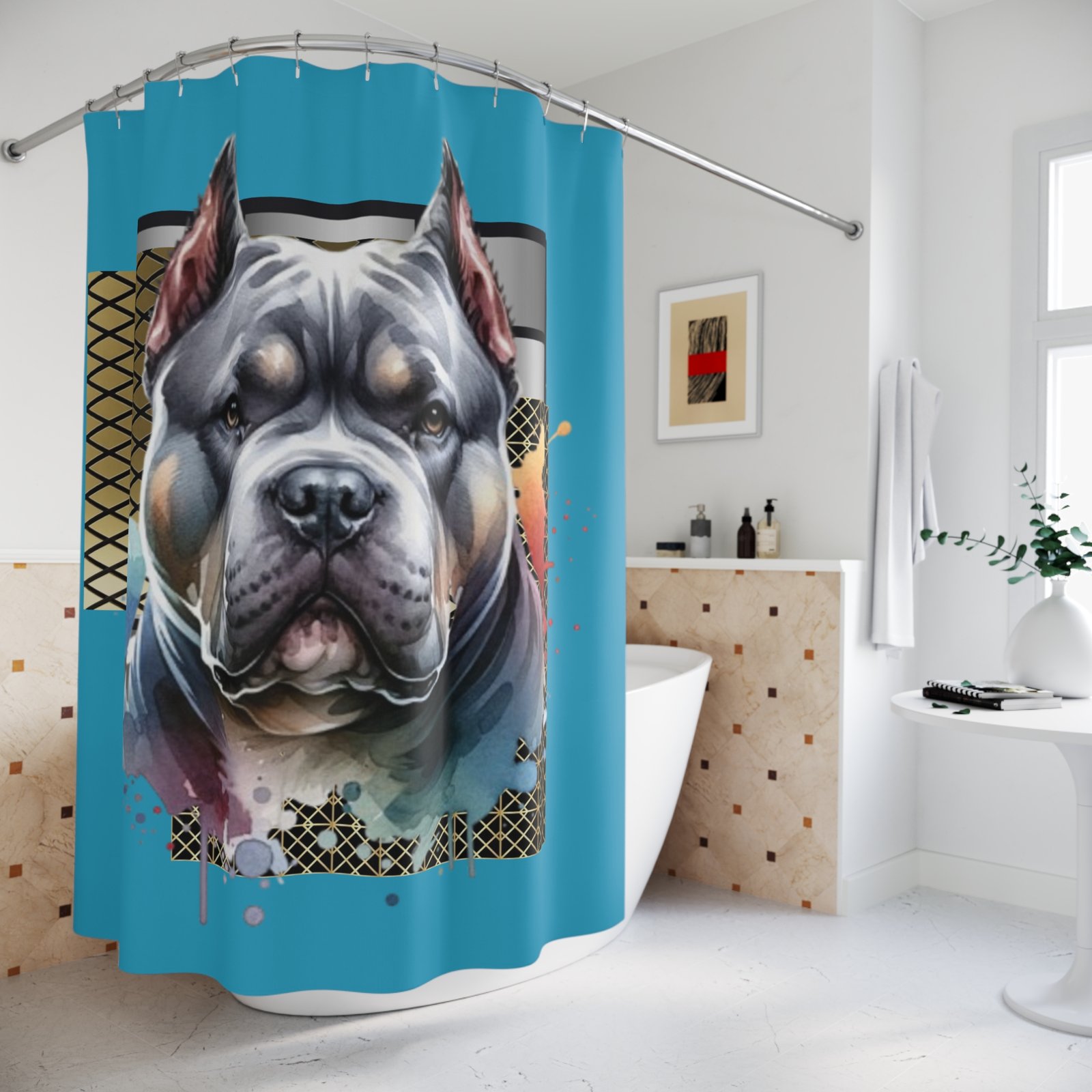 Bull Terrier Shower Curtains Labrador - Image 4