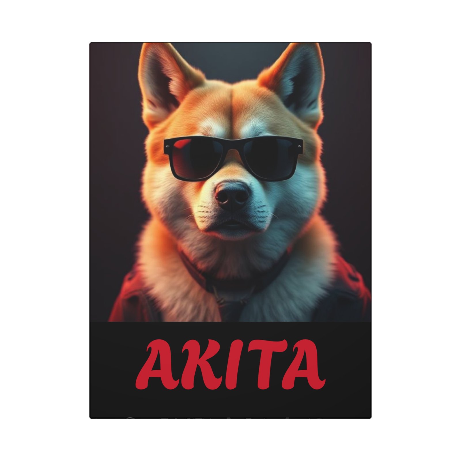 Akita Dog Canvas Art Wraps - Stylish Home Decor, Pet Lover Gift, Dog-Themed Wall Art, Animal Lover Decor, Unique Gift Idea - Image 2