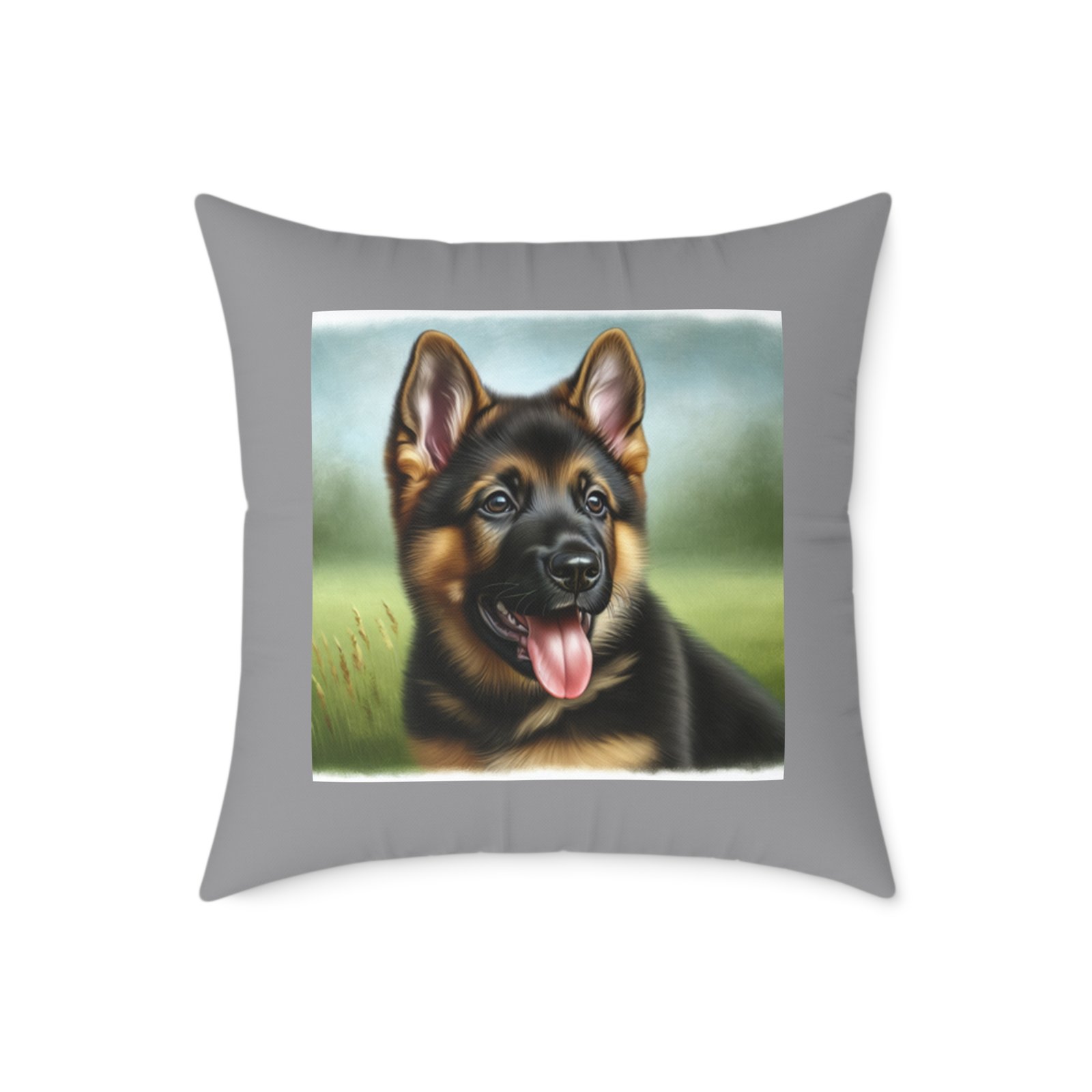 German Shephard Alsation puppy Dog Pet Cushion 08 Square Poly Canvas Pillow 08 - Image 13