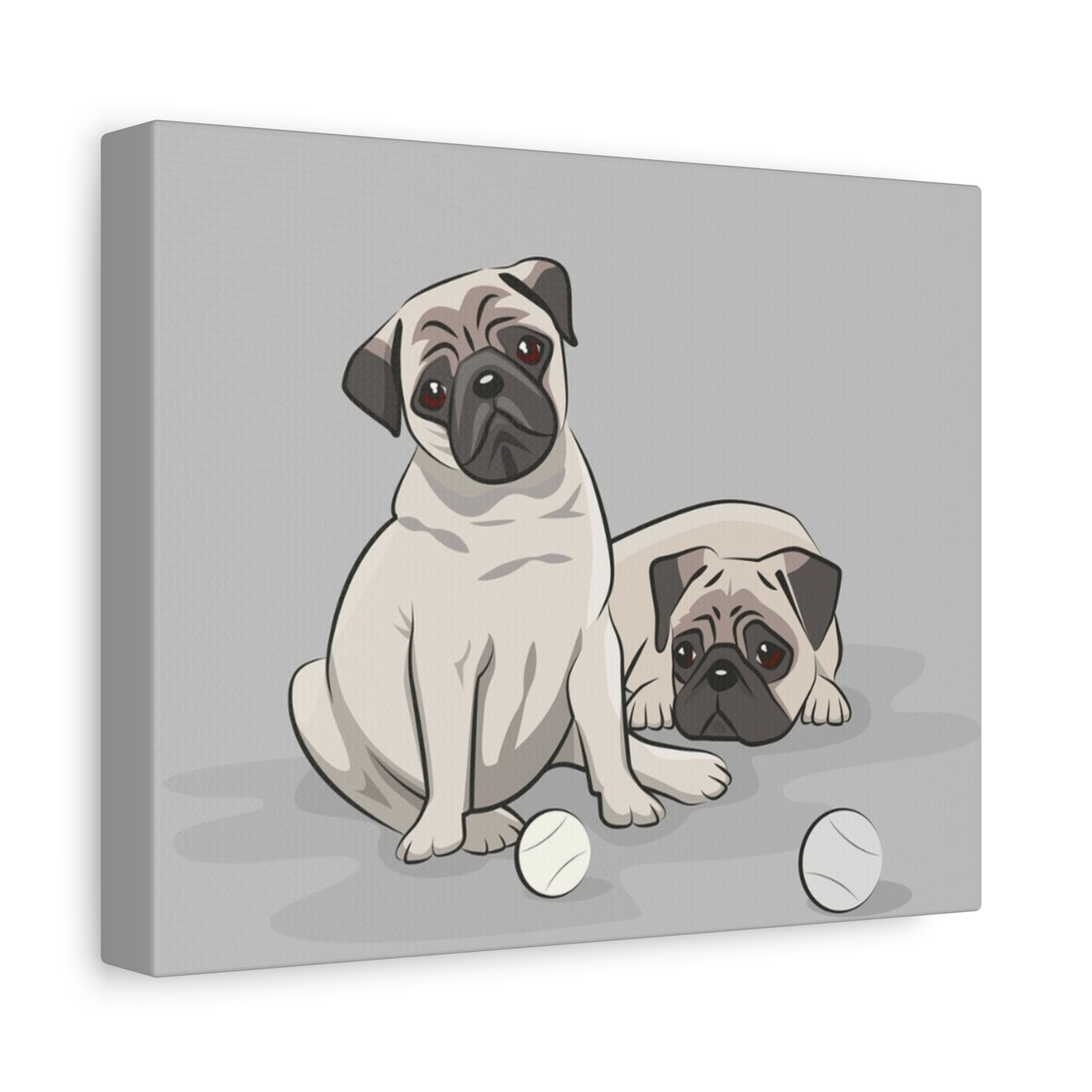 Pug Dog Canvas Art - 1.25" Stretched Matte Print for Pet Lovers - Image 2