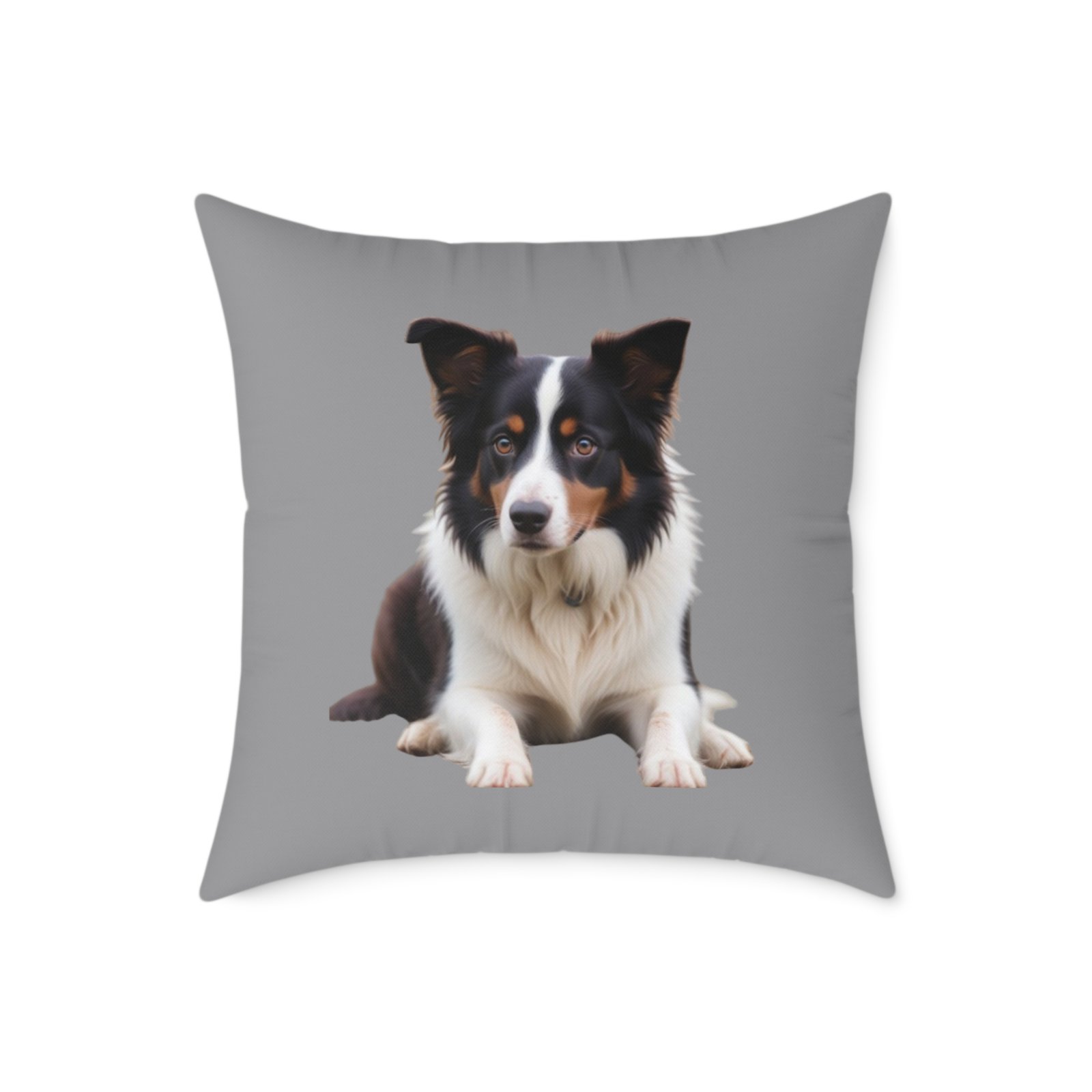 Border Collie Dog Pet Puppy Cushion 08 Square Poly Canvas Pillow 08 - Image 13