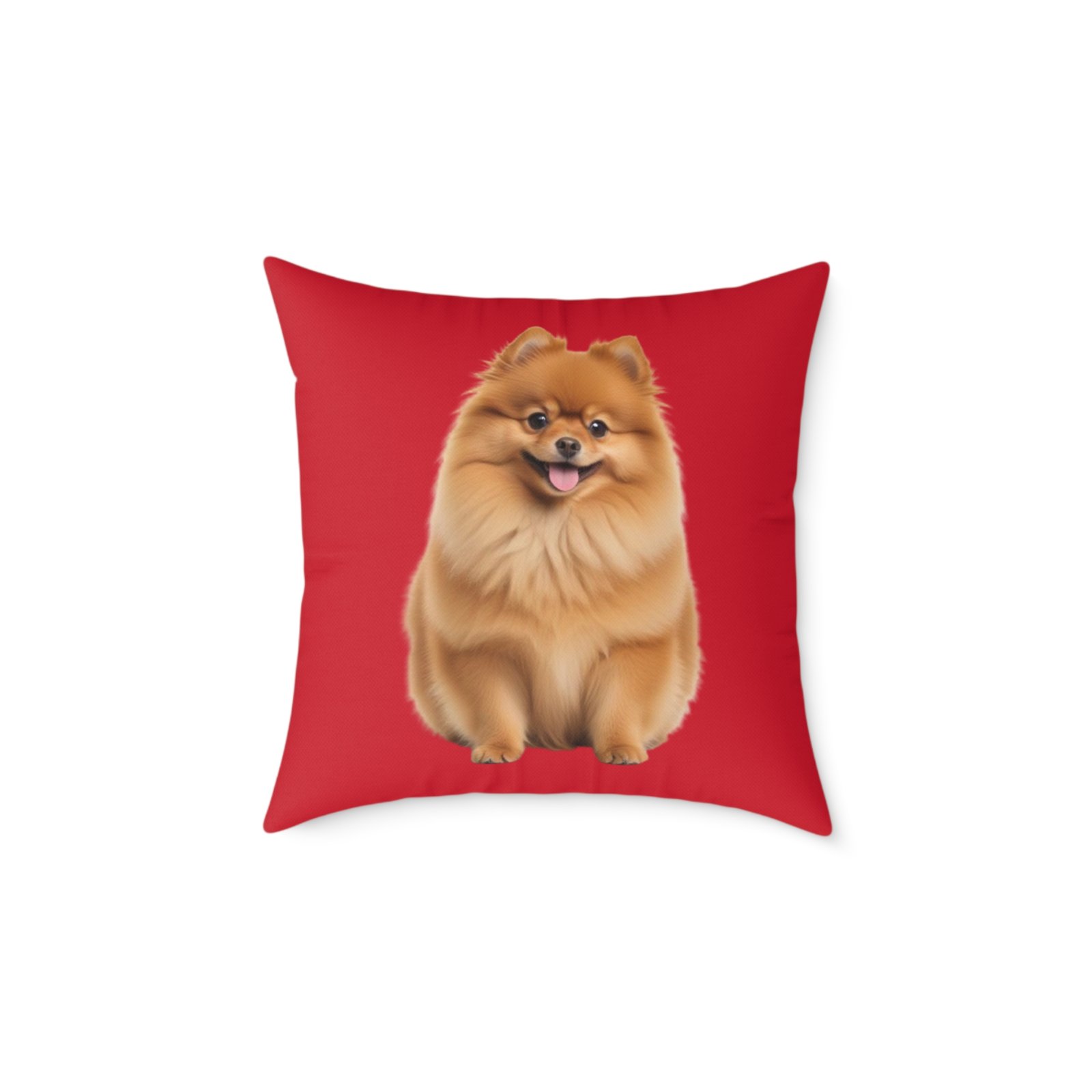 Pomeranian Dog Square Poly Canvas Pillow - Image 9