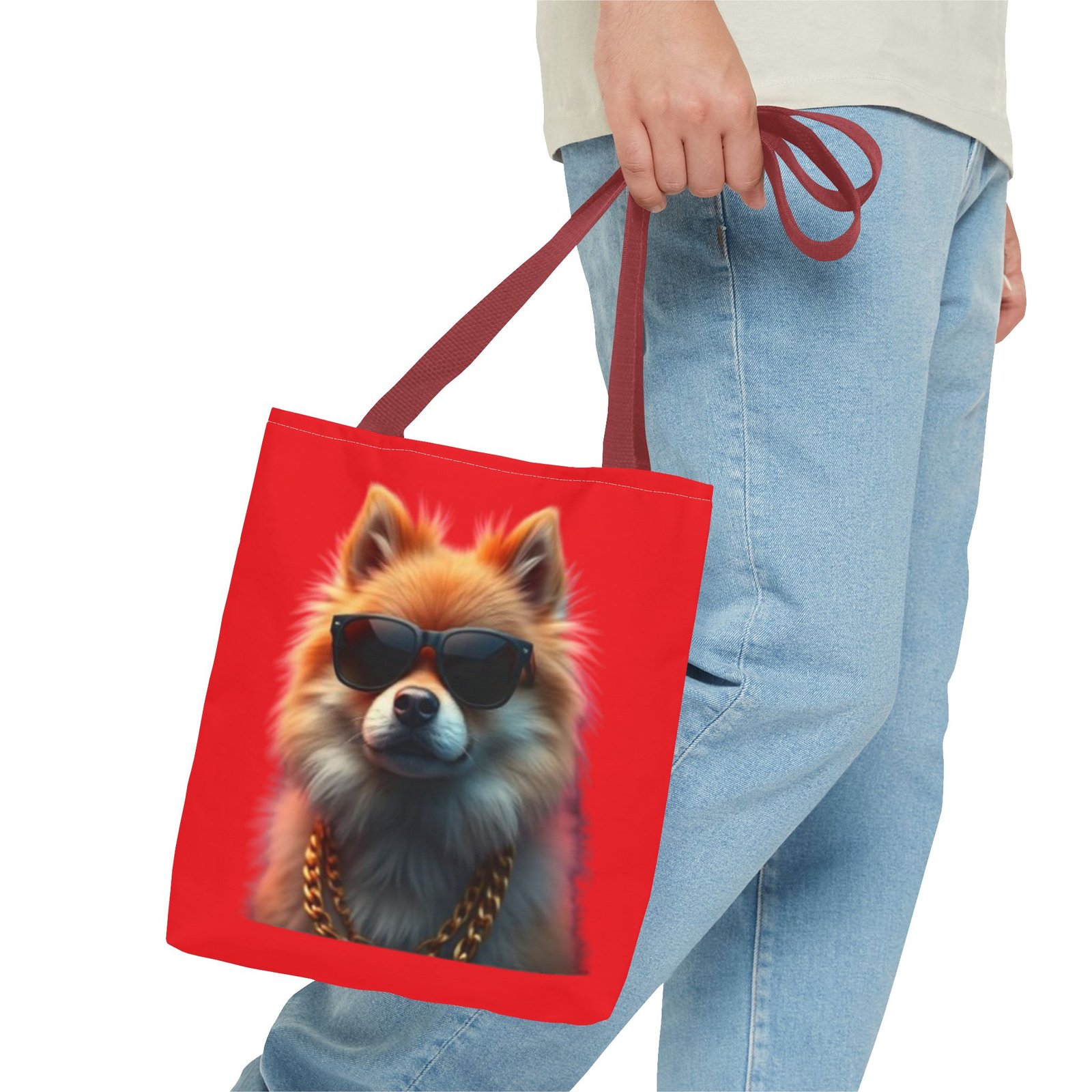 Pomeranian Stylish Dog Tote Bag, Trendy Pet Lover Gift, Funky Beach Bag, Cute Tote for Dog Owners, Fun Shopping Bag - Image 7