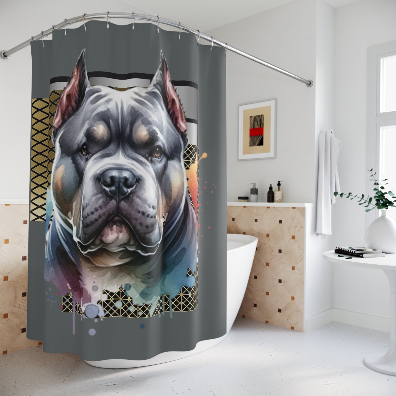 Bull Terrier Shower Curtains Labrador - Image 4