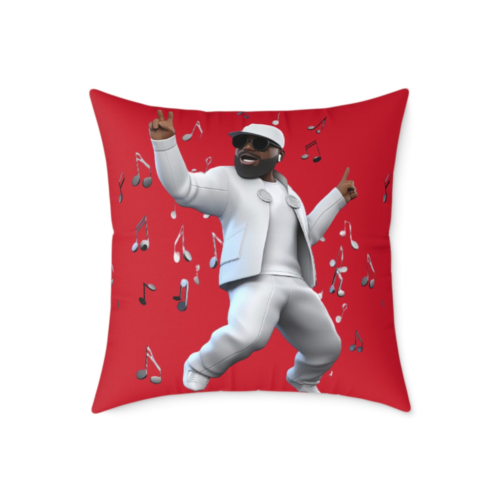 Music Man Cushion Square Poly Canvas Pillow - Image 13