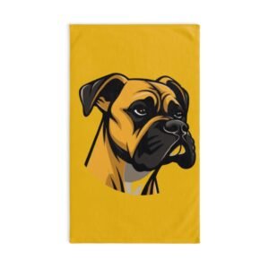 Boxer Plaid Hand Towel, Dog Lover Gift, Kitchen Decor, Pet Accessories, Unique Home Decor, Holiday Gift Idea