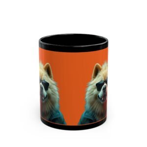 Chow Chow Cool Dog Mug |  Coffee Cup, Dog Lover Gift, Pet Mom Mug, Unique Drinkware, Black Ceramic Cup