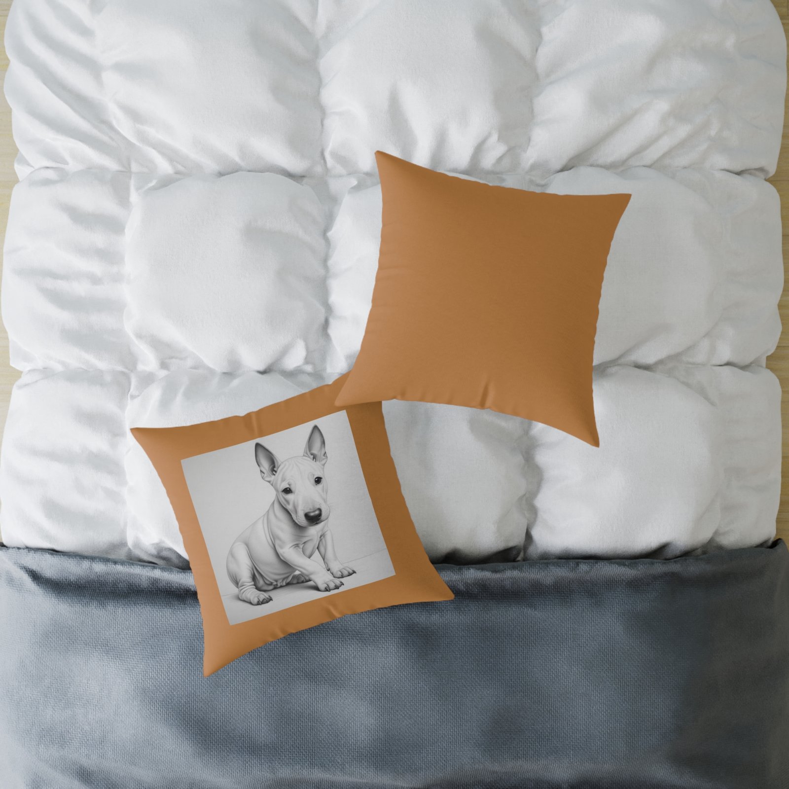 English Bull Terrier Square Poly Canvas Pillow - Image 12